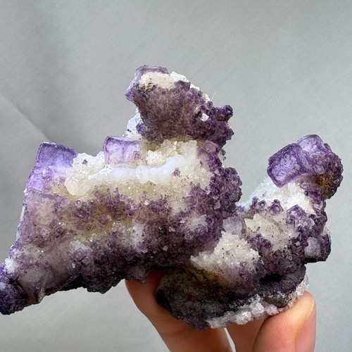 Phantom cubic fluorite cluster - cubic,